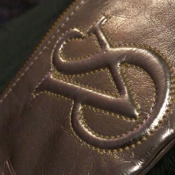 Victoria’s Secret Angel Wings Gold Heart Keychain Metallic Zipper Zip Top Pouch - Picture 9 of 9